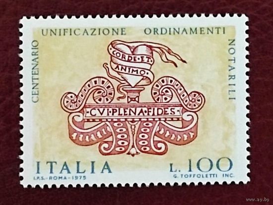 Италия: 1м/с 100 лет нотариата 1975г