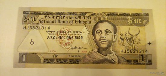 Эфиопия. 1 бырр (образца 2008 года, P46e, UNC)