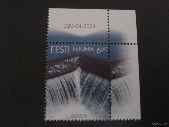 Эстония 2001 Европа вода полная  Mi-2,0 евро