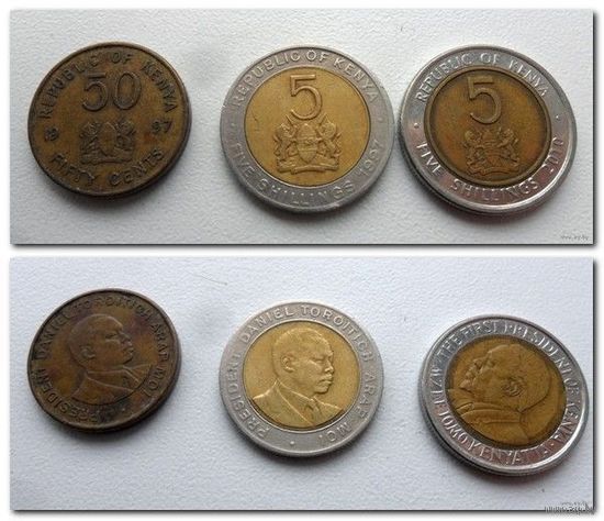 Монеты Кении 3 шт (цена за все) - из коллекции