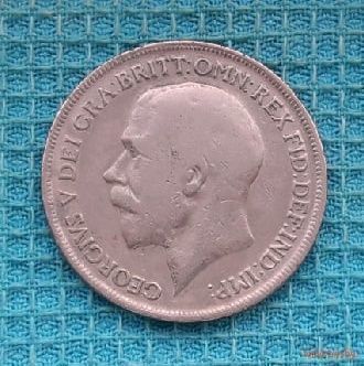 Великобритании 1 пенни 1917 года. Георг V. Никель. R.