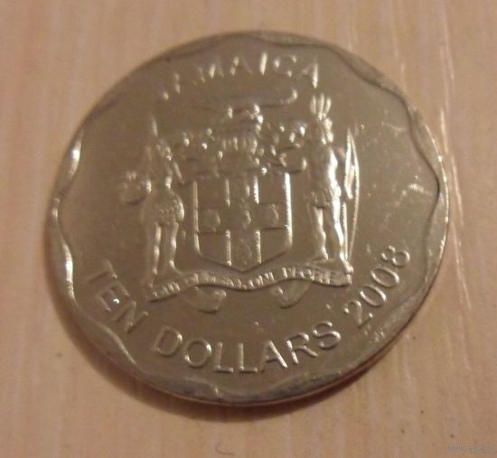 10 долларов Ямайка 2008 г.в.