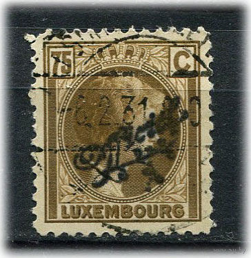 Люксембург - 1927 - Великая герцогиня Шарлотта 75С с надпечаткой OFFICIEL - [Mi.151d] - 1 марка. Гашеная.  (Лот 70AK)