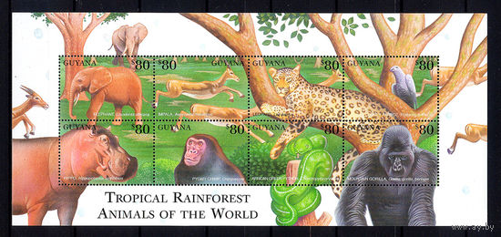 2001 Гайана. Животные тропических лесов