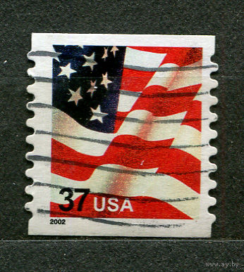Государственный флаг. США. 2002. Полная серия 1 марка
