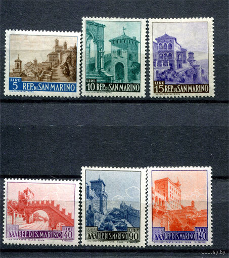 Сан Марино - 1966г. - Ландшафты, архитектура - полная серия, MNH [Mi 856-861] - 6 марок