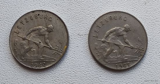 Люксембург 1 франк, 1962 2-6-18*20