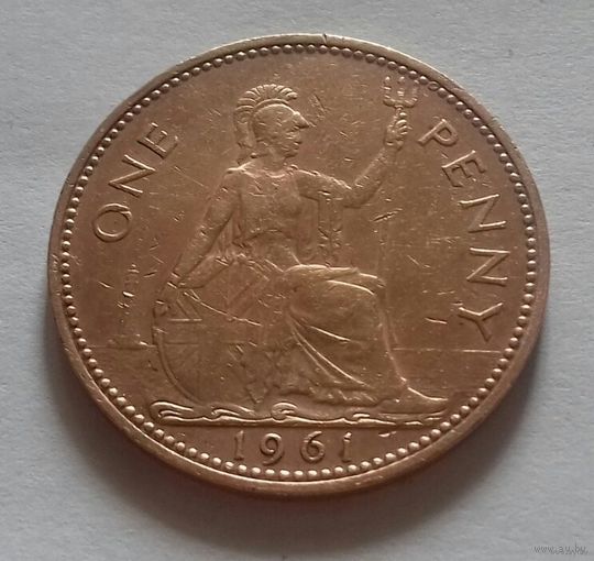 1 пенни, Великобритания 1961 г.