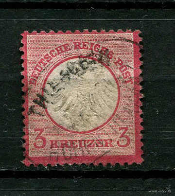 Рейх - 1872 - Герб 3Kr - [Mi.9] - 1 марка. Гашеная.  (Лот 131BU)