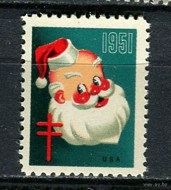США - 1951 - Рождество и Новый год - 1 виньетка. MNH.  (LOT EA43)-T10P29
