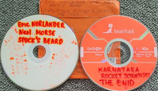 DVD MP3 дискография - Erik NORLANDER, Neal MORSE, SPOCK'S BEARD, KARNATAKA, ROCKET SCIENTISTS, The ENID - 2 DVD