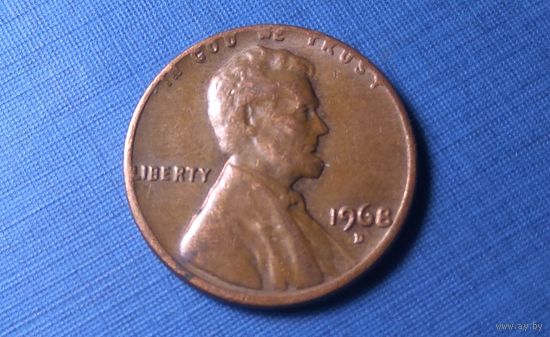 1 цент 1968 D. США.