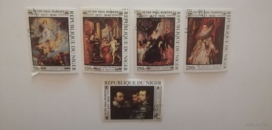 Нигер 1978.  400 лет со дня рождения Петра Пауля Рубенса, 1577-1640. Полная серия