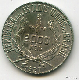 Бразилия 2000 рейс 1927 серебро качество