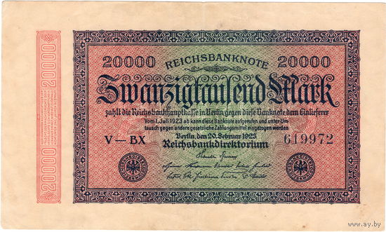 Германия, 20 000 марок, 1923 г.