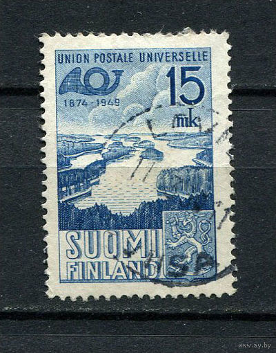 Финляндия - 1949 - 75-летие Всемирного постового союза - [Mi. 377] - полная серия - 1 марка. Гашеная.  (Лот 179AG)