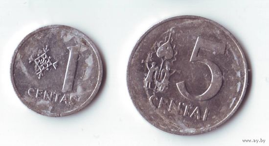 1, 5 центов, 1991г. Даром к лоту.