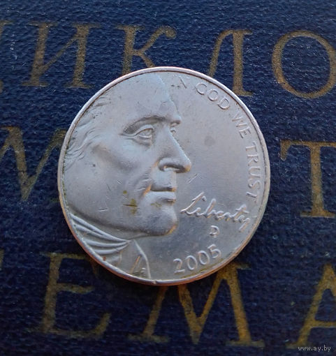 5 центов 2005 (D) США 200 лет экспедиции Льюиса и Кларка - Бизон #01