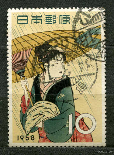 Традиционная живопись. Япония. 1958. Полная серия 1 марка