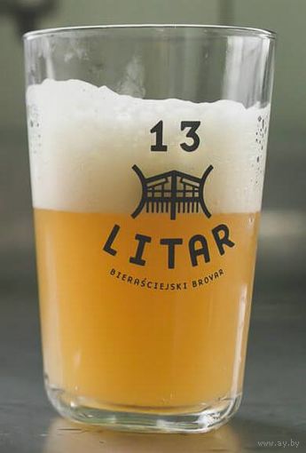 Пивной бокал, кружку под пиво пивоварни "13 Litar " ( Брестская обл ).