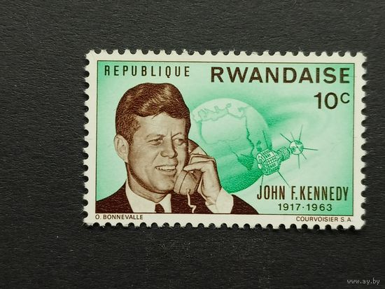 Руанда 1965. 2-я годовщина смерти Джона Ф. Кеннеди, 1917–1963 гг.