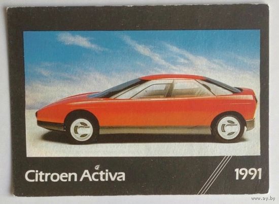 Календарик. Автомобиль Citroen Activia. 1991.