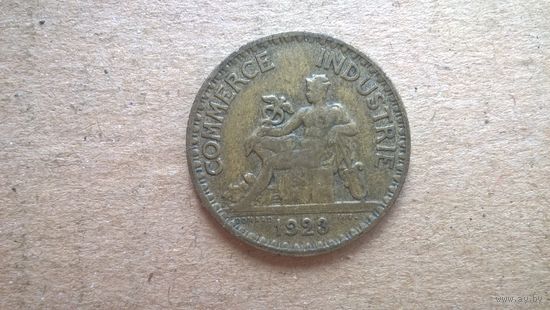 Франция 1 франк, 1923г. (U-обм)