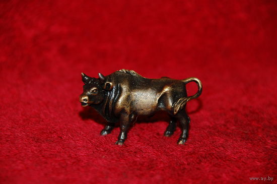 Миниатюра бычок , бык , символ 2021 года , бронза
