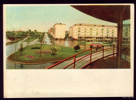 Омск 1966 Площадь на стрелке перед Речным вокзалом