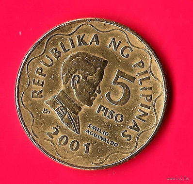 08-06 Филиппины, 5 песо 2001 г.