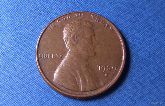 1 цент 1969 D. США.
