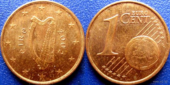 Ирландия, 1 евроцент 2002