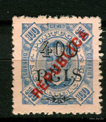 Португальские колонии - Мозамбик - 1915/1916 - Надпечатка REPUBLICA на 400 REIS вместо 300R - [Mi.180] - 1 марка. Чистая без клея.  (Лот 118BD)