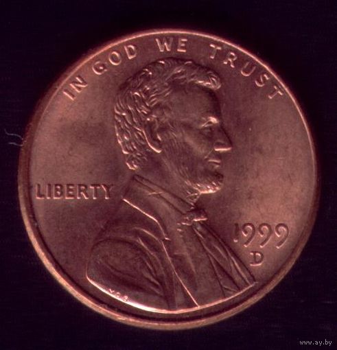 1 цент 1999 год D США