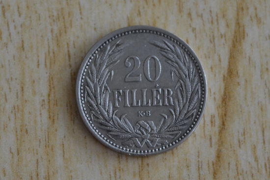 Венгрия 20 филлеров 1893