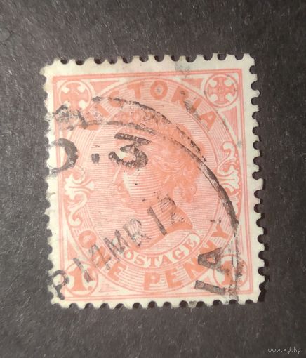 Австралия и штаты\1082\ Виктория 1905 типIII  королева Виктория-надпись: "POSTAGE"