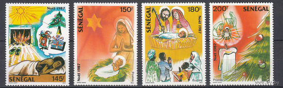 Религия. Рождество. Сенегал. 1987. 4 марки (полная серия). Michel N 954-957 (7,0 е)