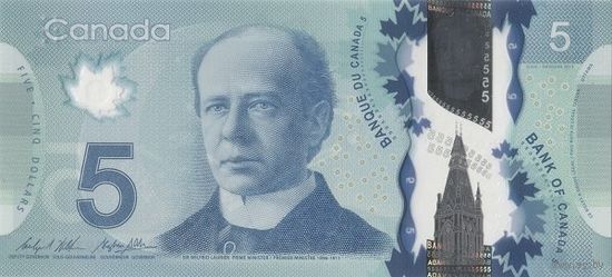 Канада 5 долларов образца 2013 года UNC p106c