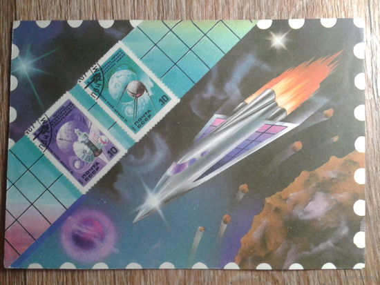 1989 не маркированный конверт Космос