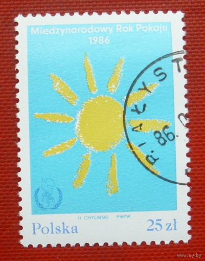 Польша. Год Мира. ( 1 марка ) 1986 года. 2-8.