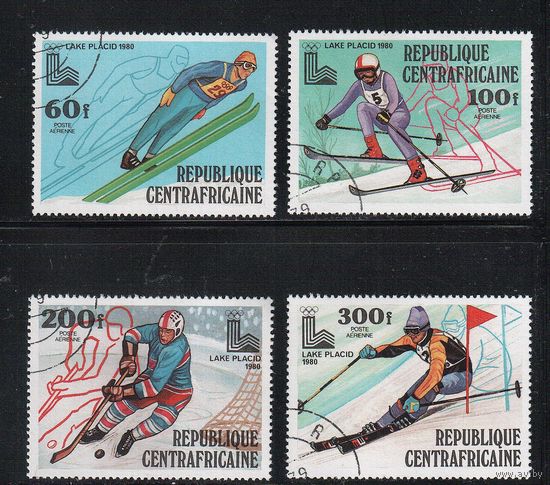 ЦАР-1979(Мих.632-635) , гаш. , Спорт, ОИ-1980 (полная серия)
