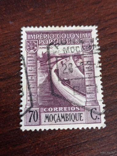 Португальский колониальный Мозамбик 1938 года. Гидравлическая плотина.