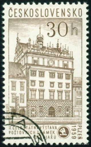 2-я республиканская выставка почтовых марок К 100-летию завода имени В. И. Ленина (бывший Шкода) Чехословакия 1959 год 1 марка