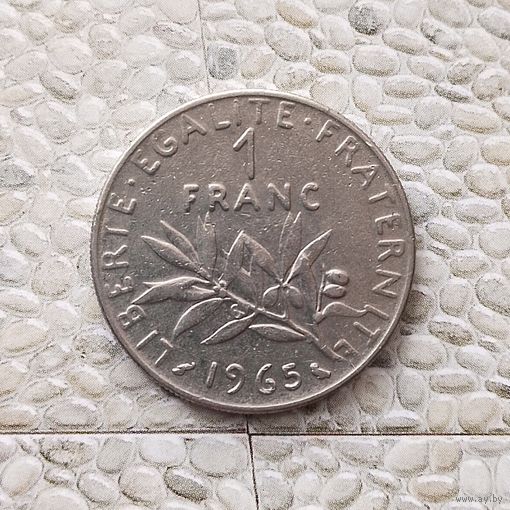 1 франк 1965 года Франция. Пятая Республика.