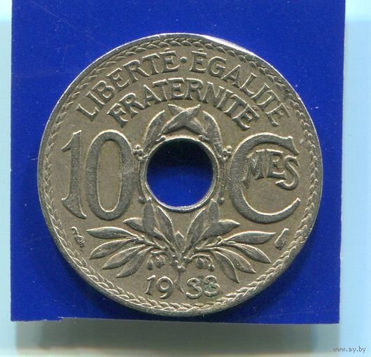 Франция 10 сантимов 1933