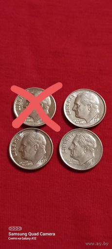США, 10 центов 1991, 1993(D), 2000(D).