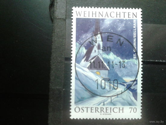Австрия 2011 Рождество 1-й выпуск Кирха Михель-1,4 евро гаш
