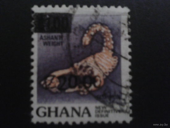 Гана 1988 стандарт, надпечатка