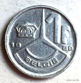 Бельгия 1 франк 1989 BELGIE
