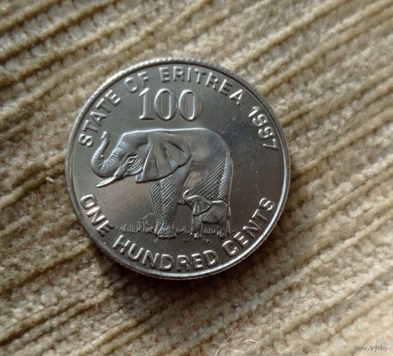 Werty71 Эритрея 100 центов 1997 Слон